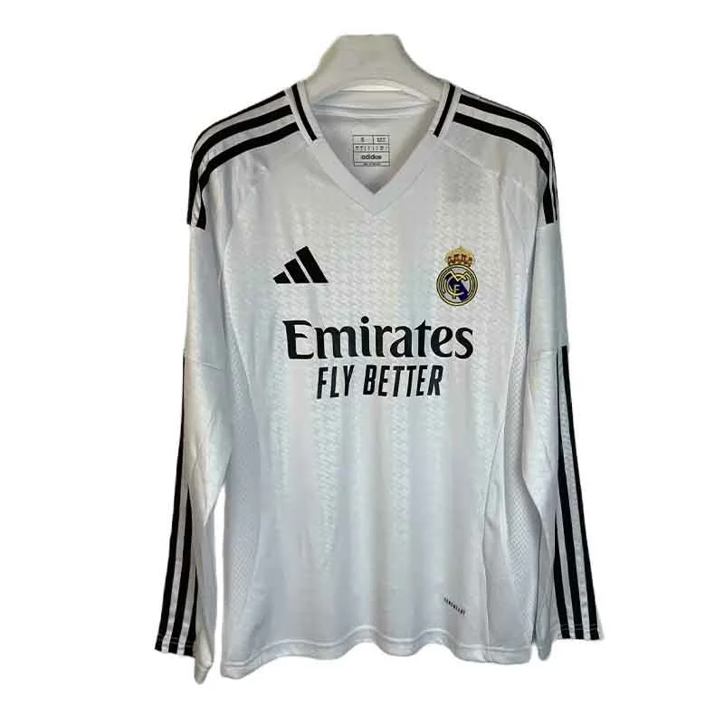2024/2025 Long Sleeve Real Madrid Home Football Shirt