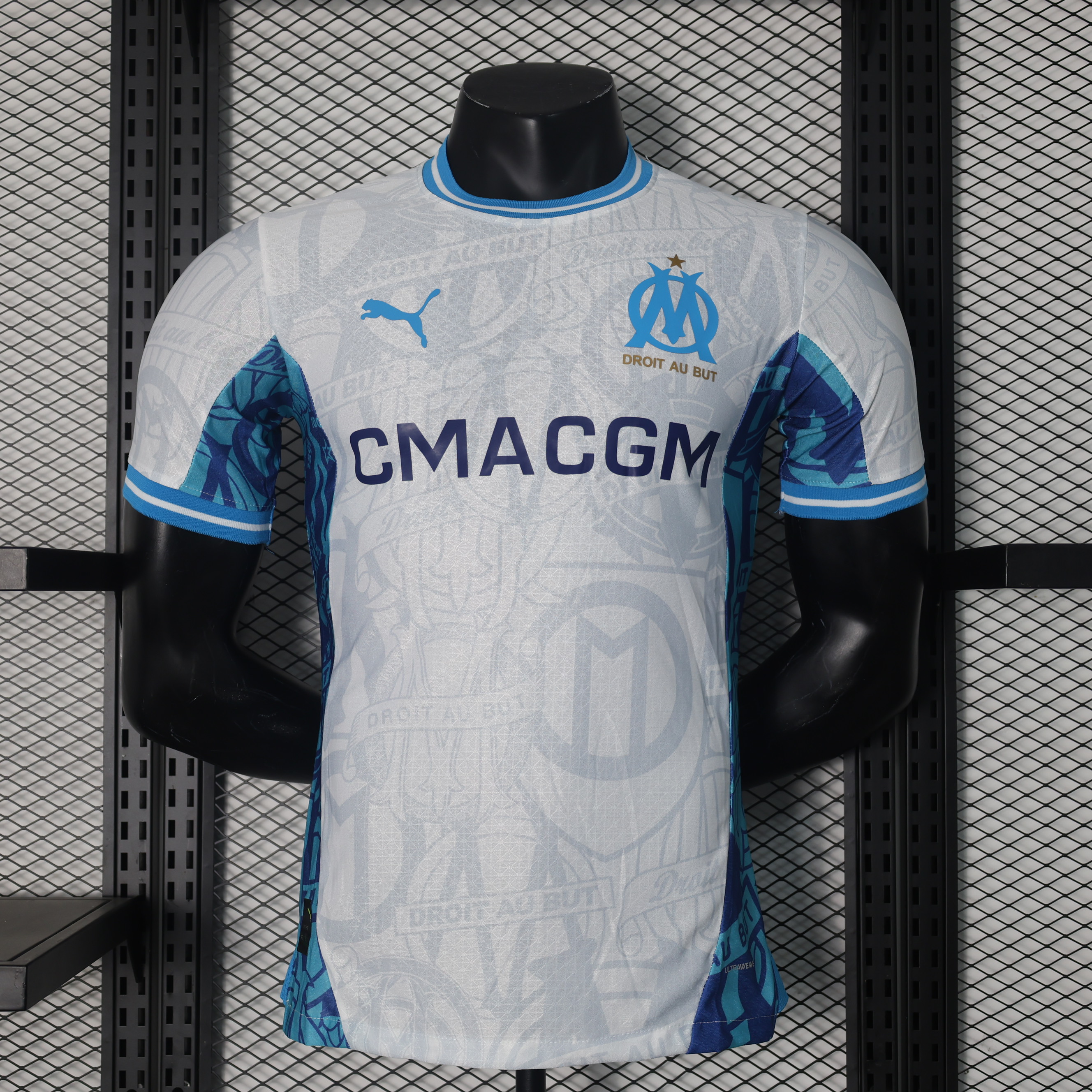 2024/2025 Player Version Olympique Marseille Home Football Shirt
