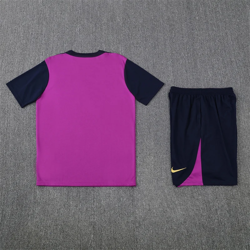 2025/2026 Barcelona Training Wear Purple Set Shirt Kids Size 1:1 Thai Quality