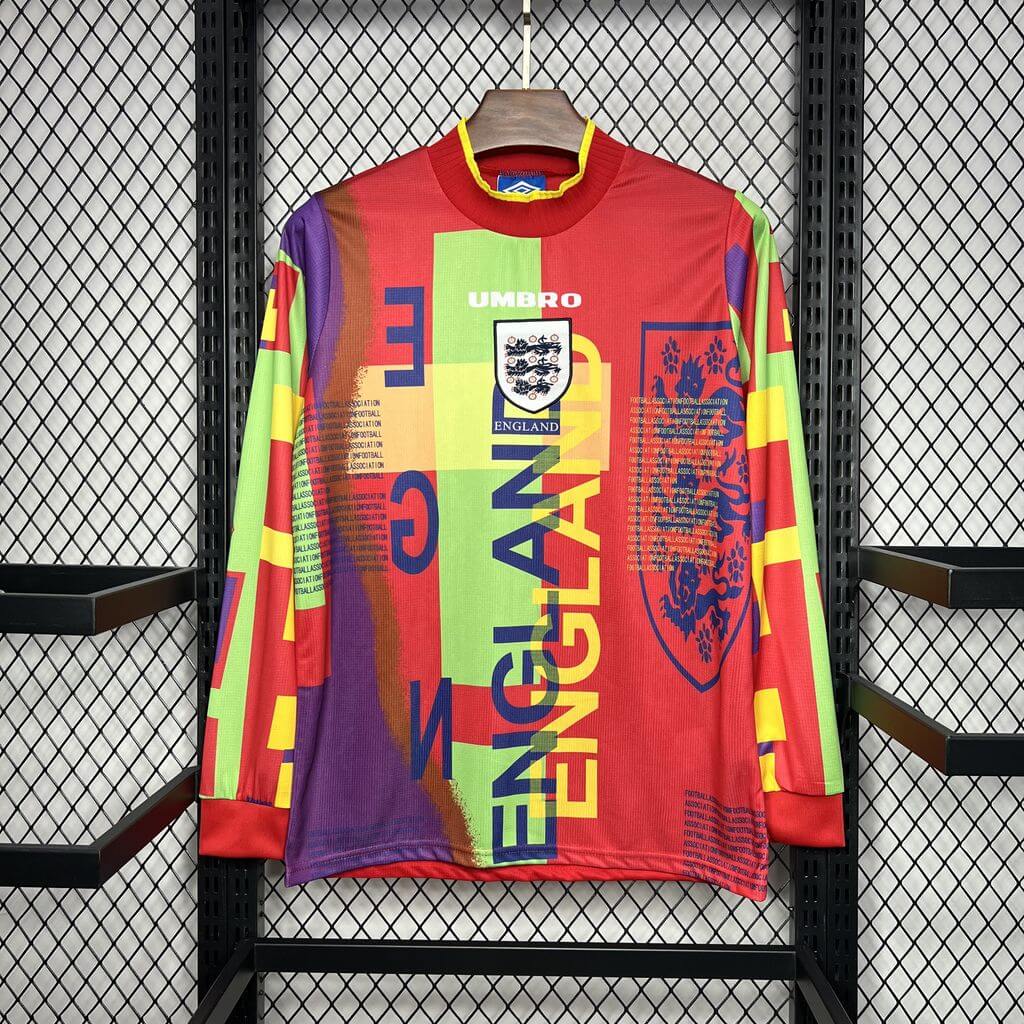 1995/1996 Retro Long Sleeve England Goalkeeper Football Shirt