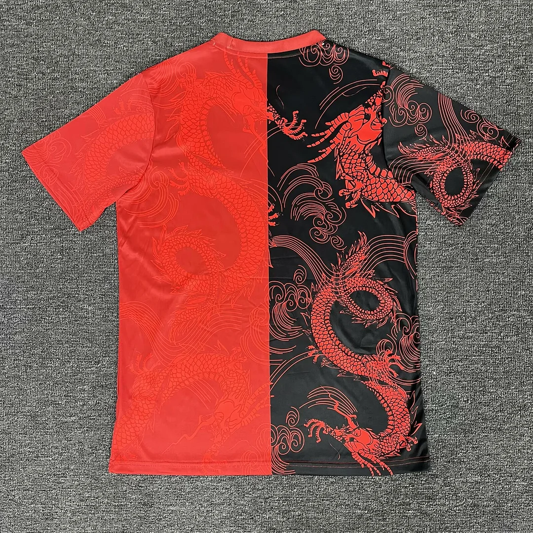 2025/2026 Real Madrid Dragon patternRed and Black  Football Shirt 1:1 Thai Quality