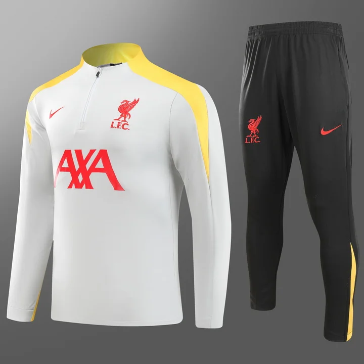 2024/2025 Liverpool Half-Pull Training Wear Grey Football Shirt