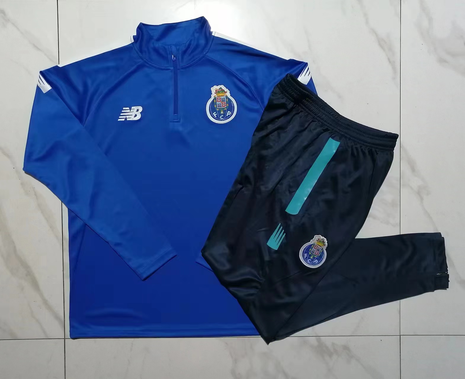 2023/2024 FC Porto Half-Pull Training Suit Blue Football Shirt Set