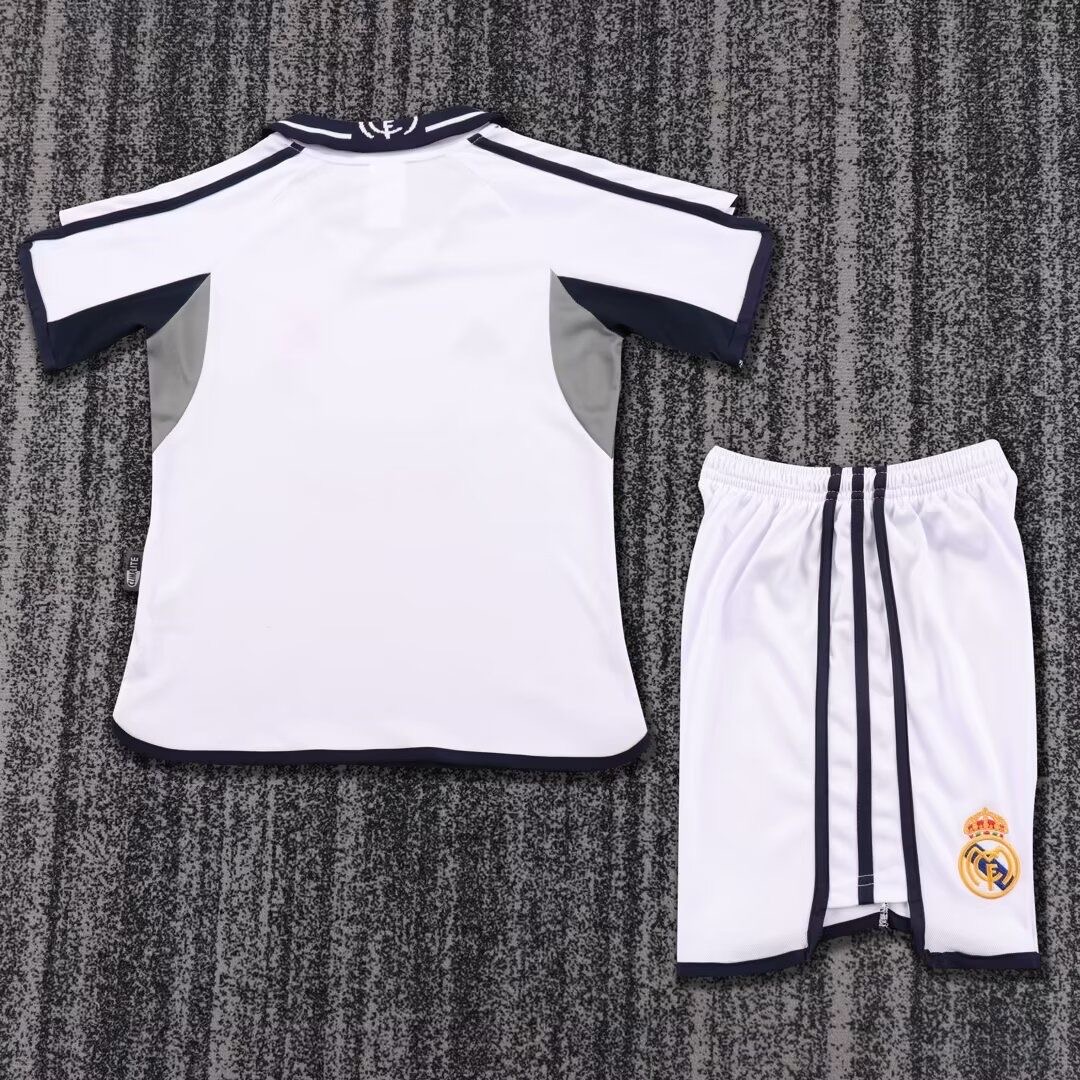 2000/2001 Retro Real Madrid HomeFootball Shirt Kids Size 1:1 Thai Quality