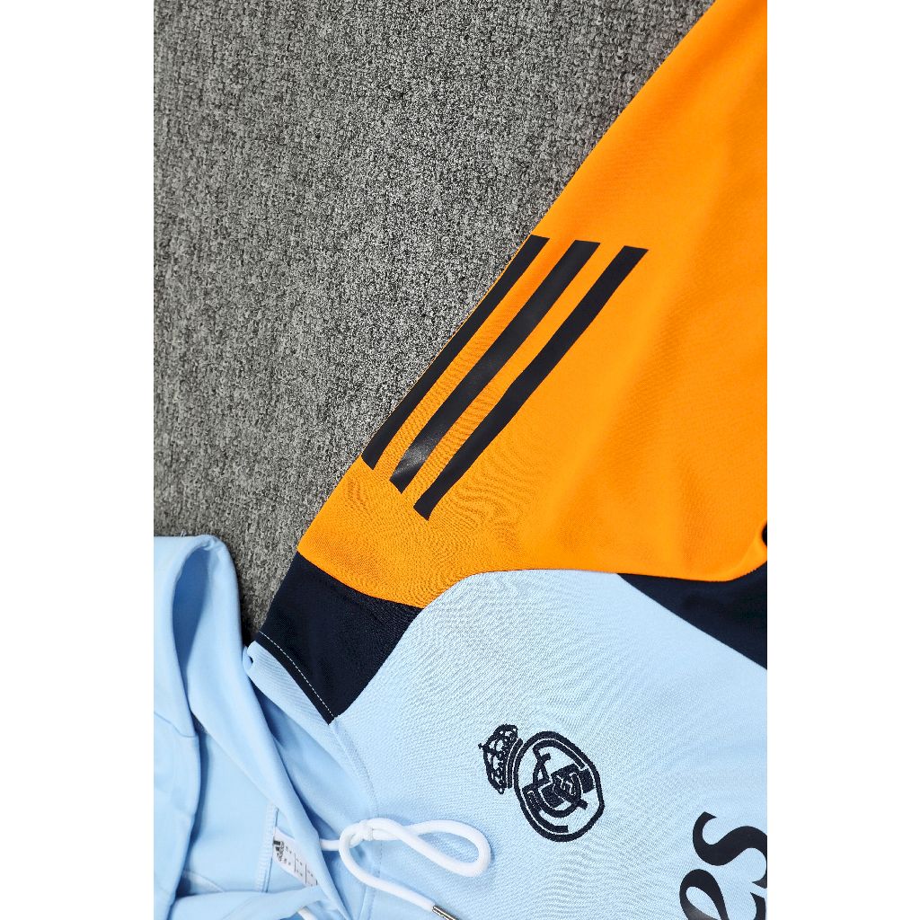2024/2025 Real Madrid Hooded Long Sleeves Training Suit Football Shirt