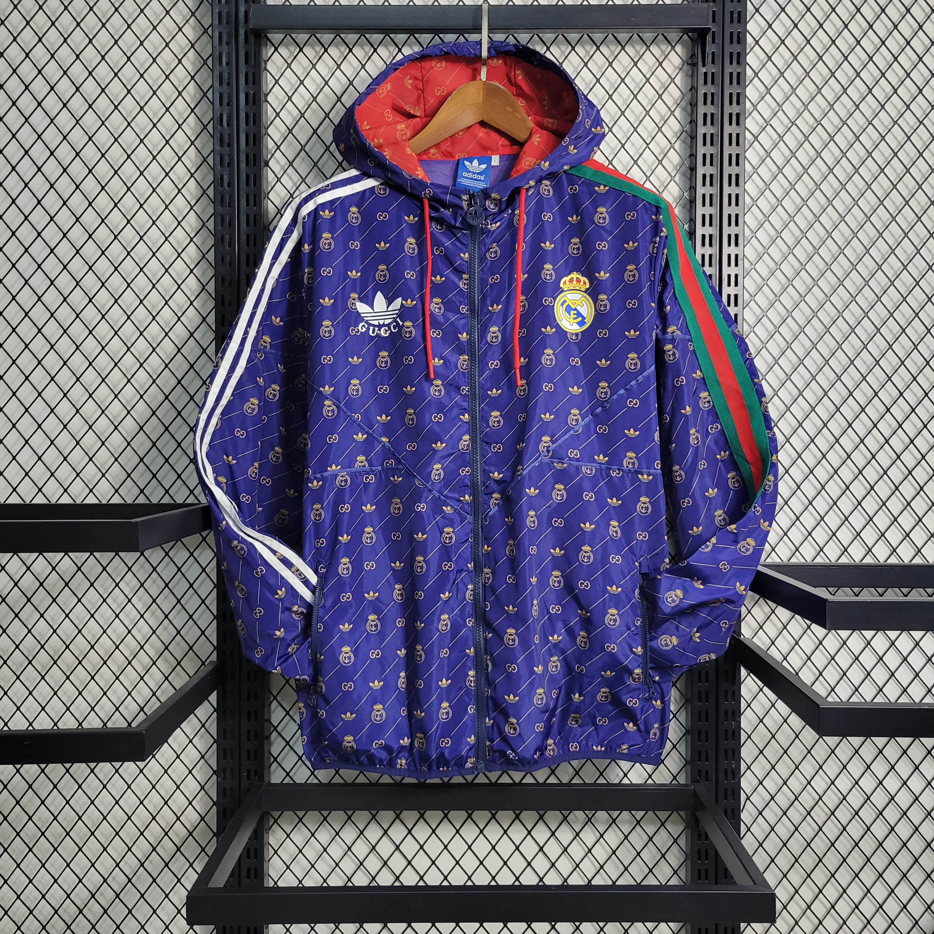 2023/2024 Real Madrid GUCCI joint Windbreaker Blue Football Shirt
