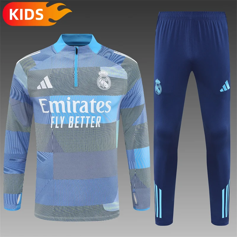 2025/2026 Real Madrid Half-PullTraining Wear Football Shirt kids Size
