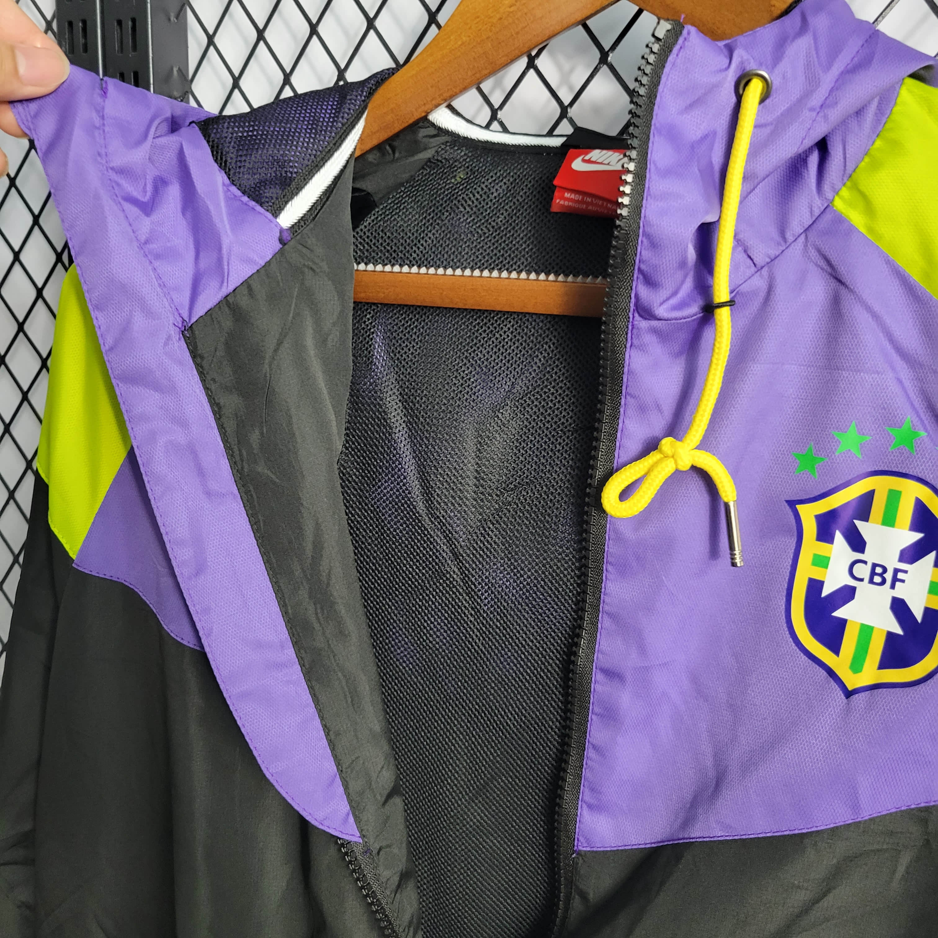 2023/2024 Brazil Windbreaker(Black-Purple)Football Shirt