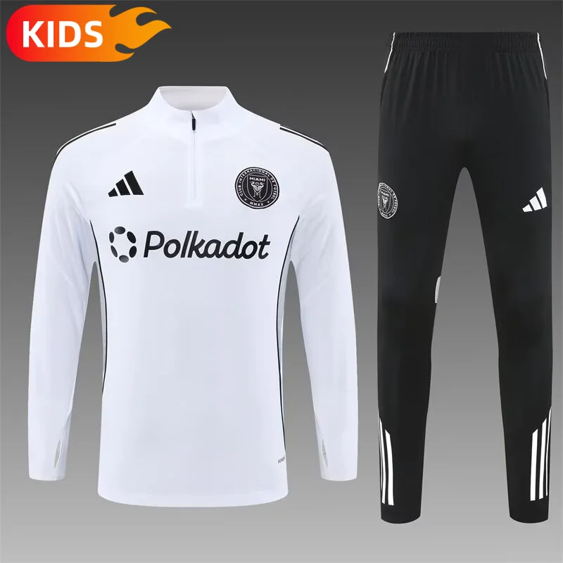 2025/2026 Inter Miami Half-Pull Training Wear Football Shirt Kids Size