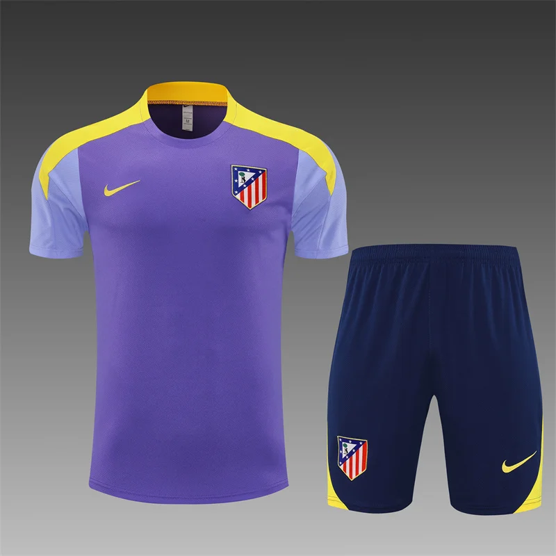 2025/2026 Atletico Madrid Training Wear Purple Set Shirt 1:1 Thai Quality