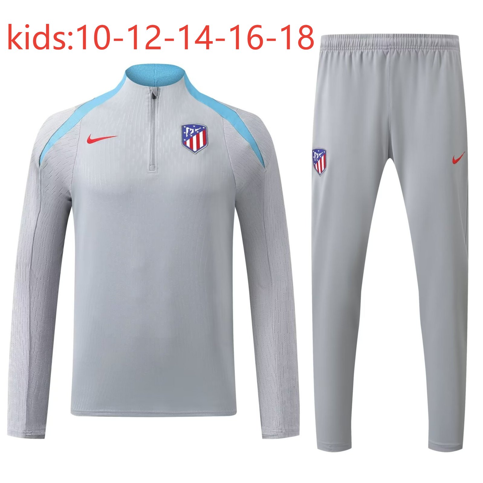 2024/2025 Kids Kit Atletico Madrid Training Suit Football Shirt