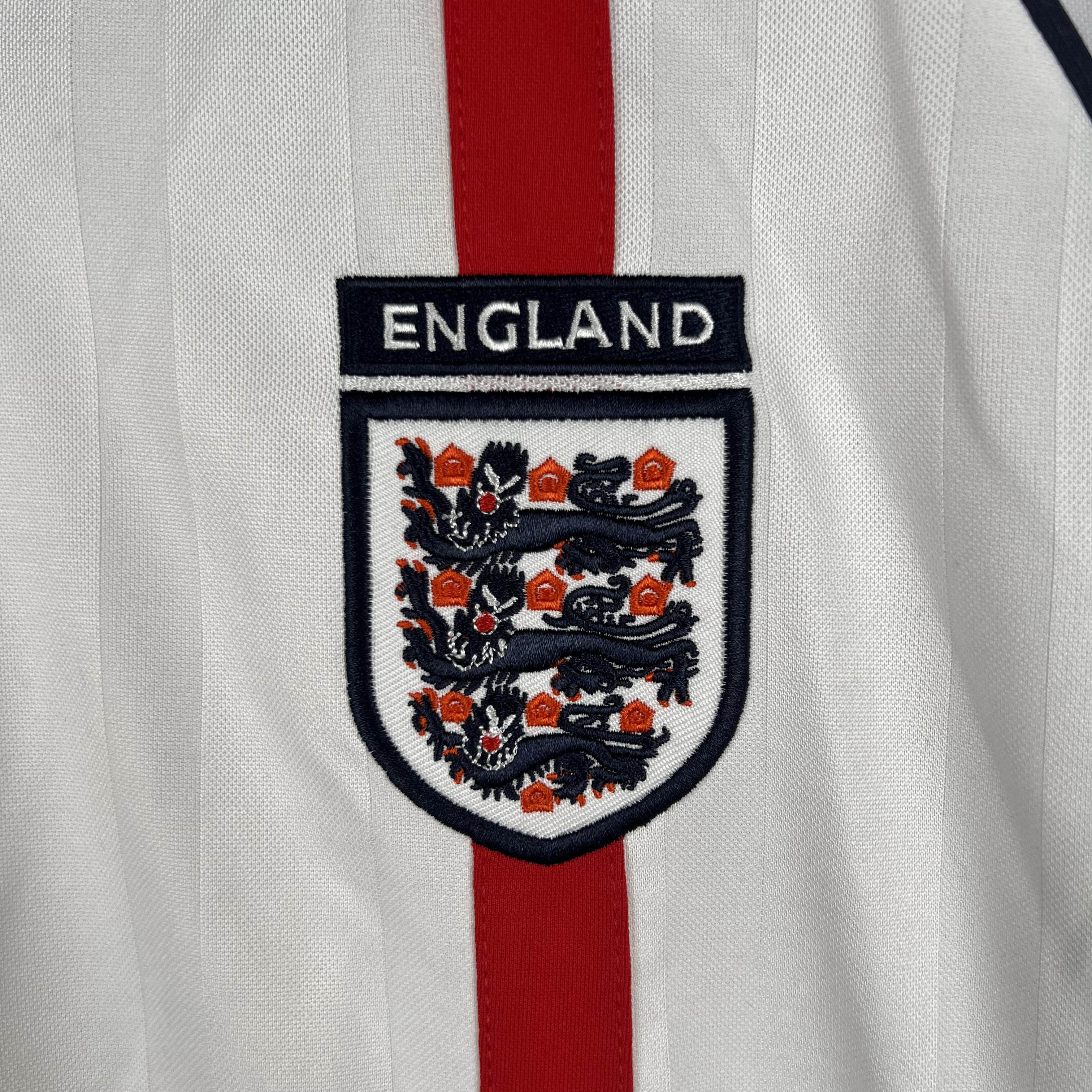 2002 Retro Long Sleeve England Home Football Shirt