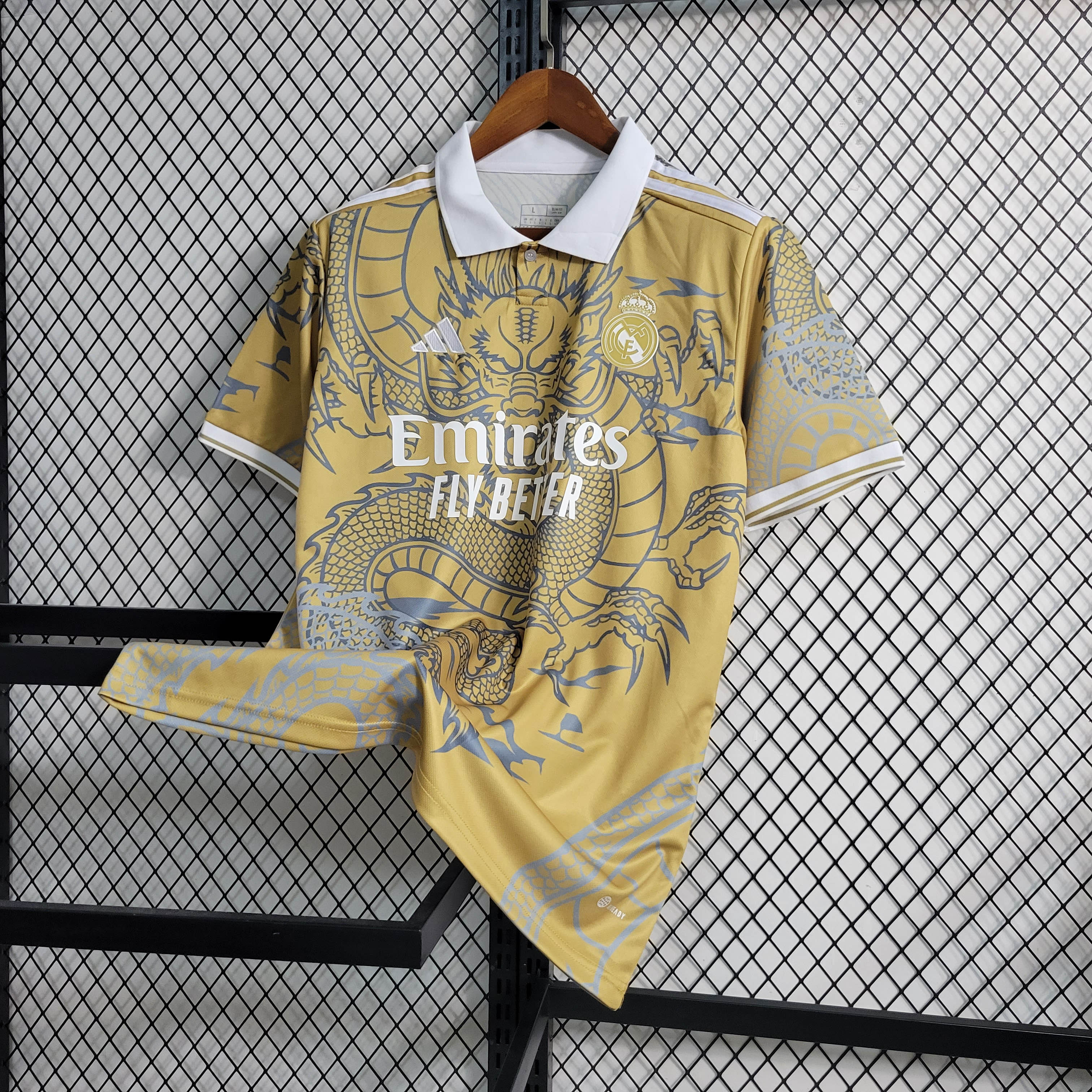 2023/2024 Real Madrid Chinese Dragon Gold Football Shirt