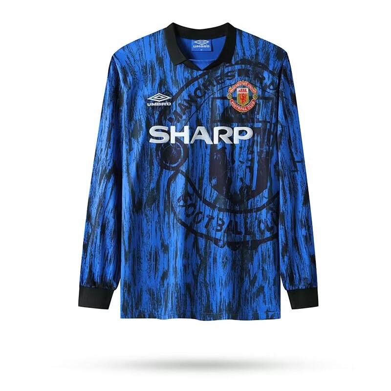 1992/1993 Retro Long Sleeve Manchester United Away Football Shirt