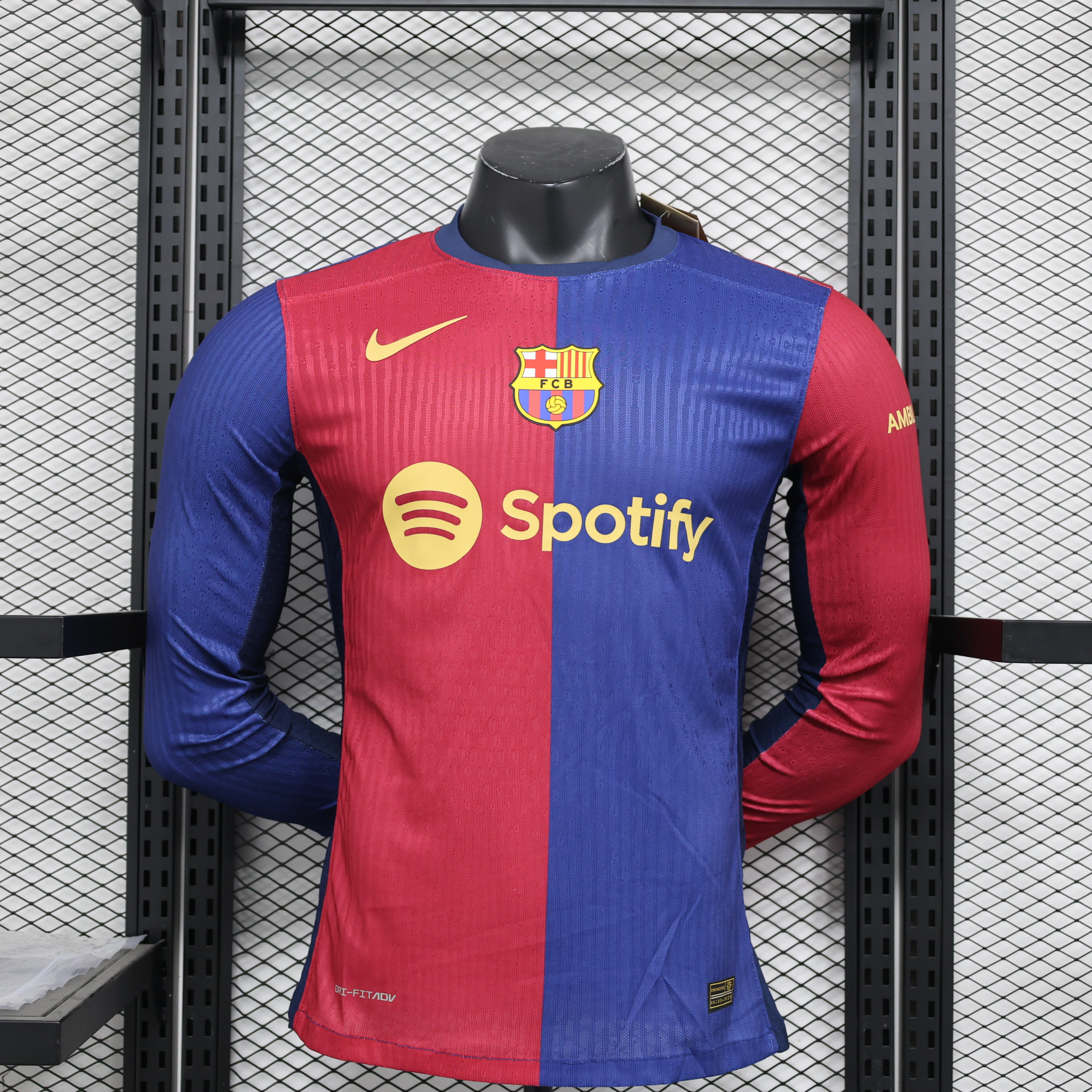 2024/2025 Long Sleeve Player Version Barcelona Home Football Shirt