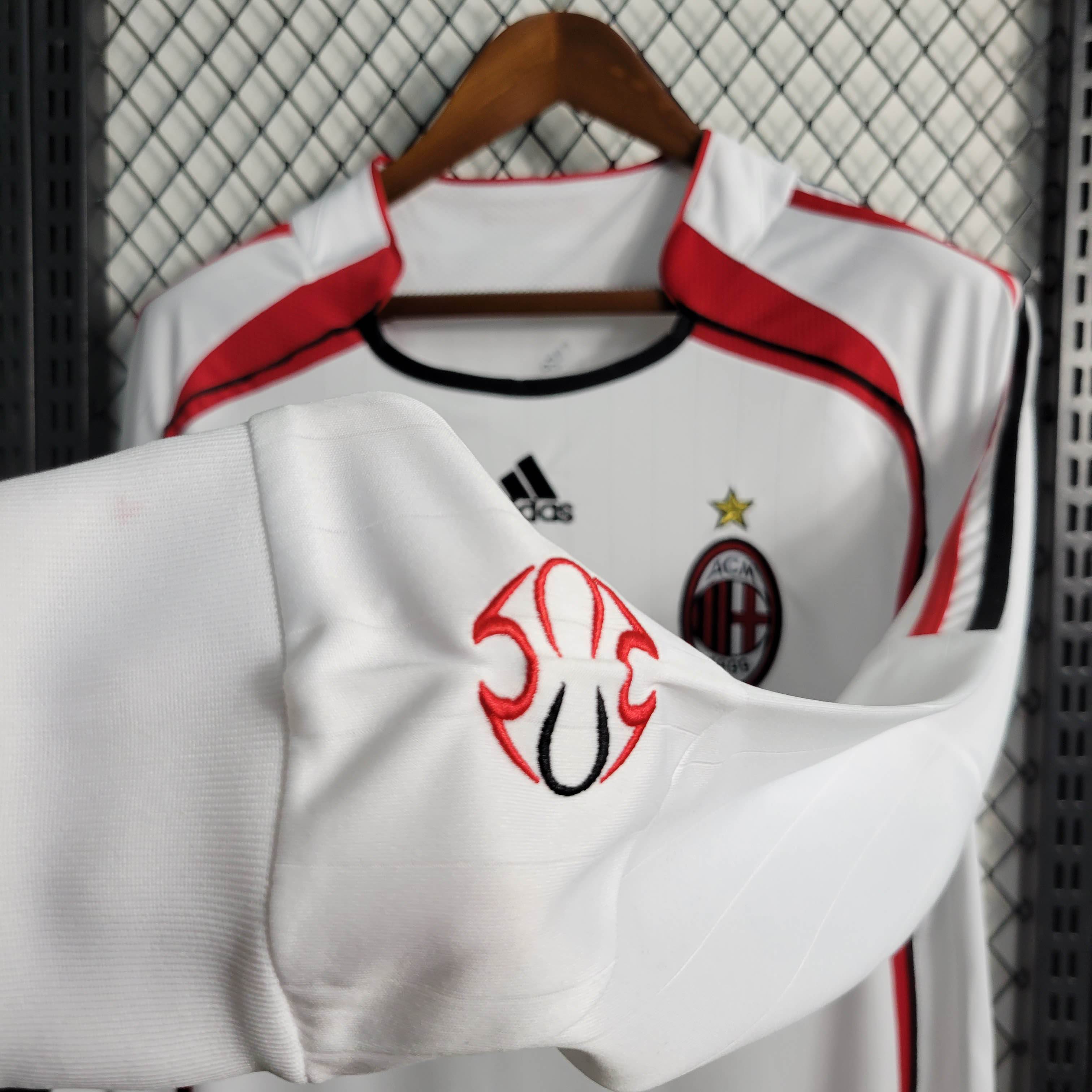 2006/2007 Retro Long Sleeve AC Milan Away Football Shirt