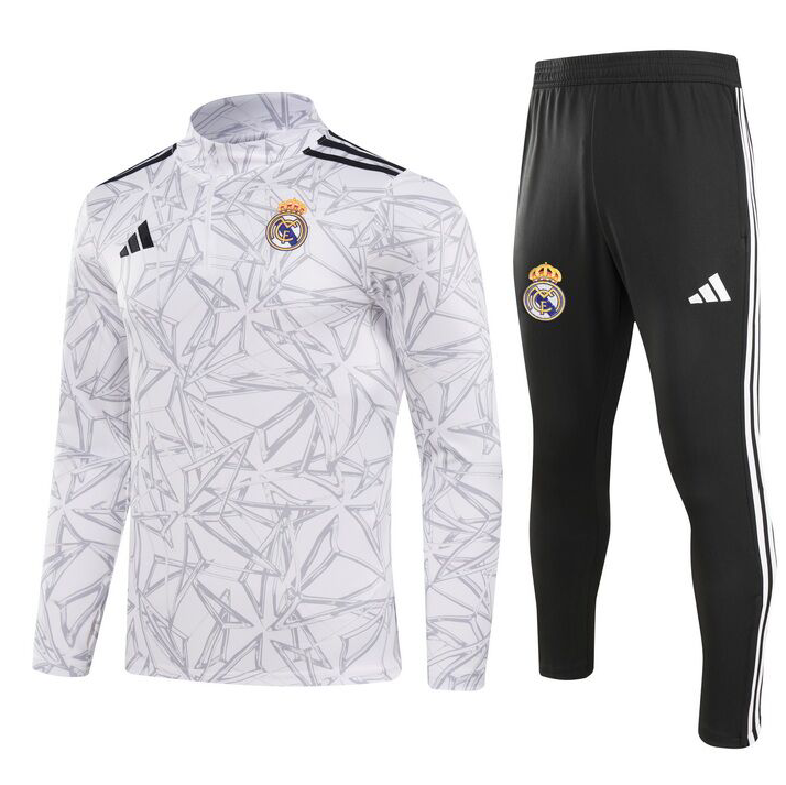 2024/2025 Kids Kit Real Madrid Training Suit Football Shirt White