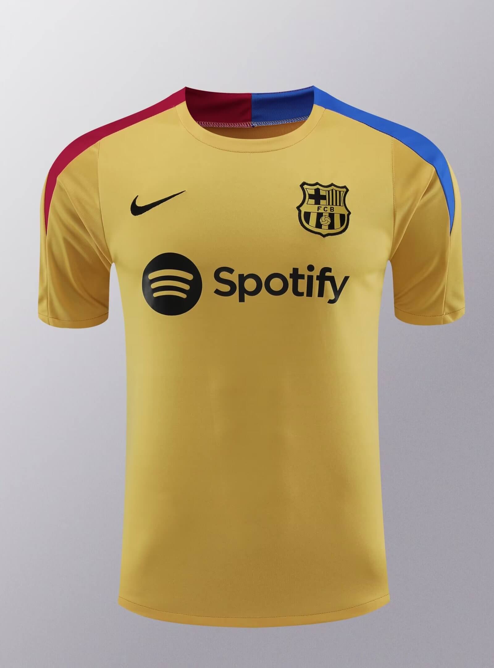 2024/2025 Barcelona Training Wear Gold Suit Shirt