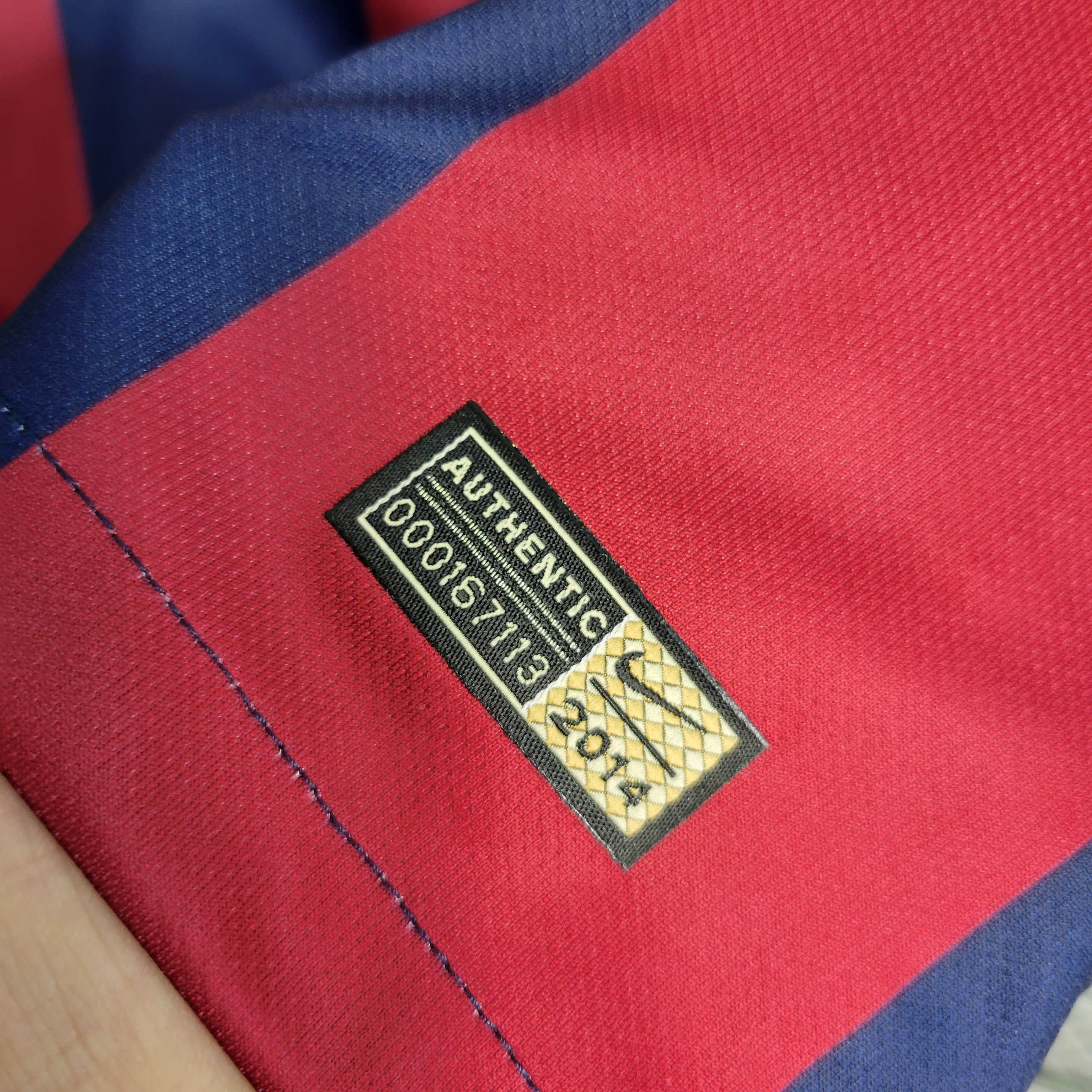 2014/2015 Retro Long Sleeve Barcelona Home Football Shirt