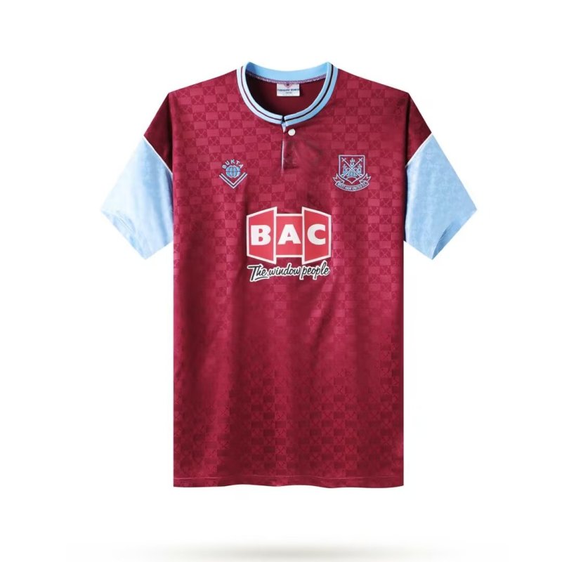 1989/1990 Retro West Ham United Home Football Shirt