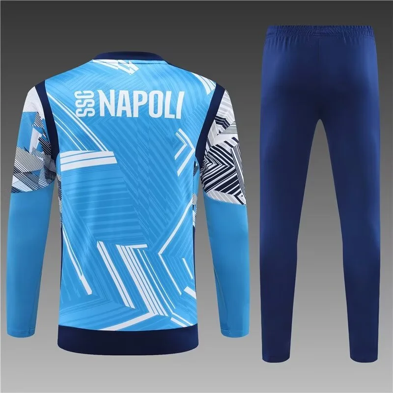 2024/2025 Napoli Half-Pull Training Wear Light Blue Football Shirt