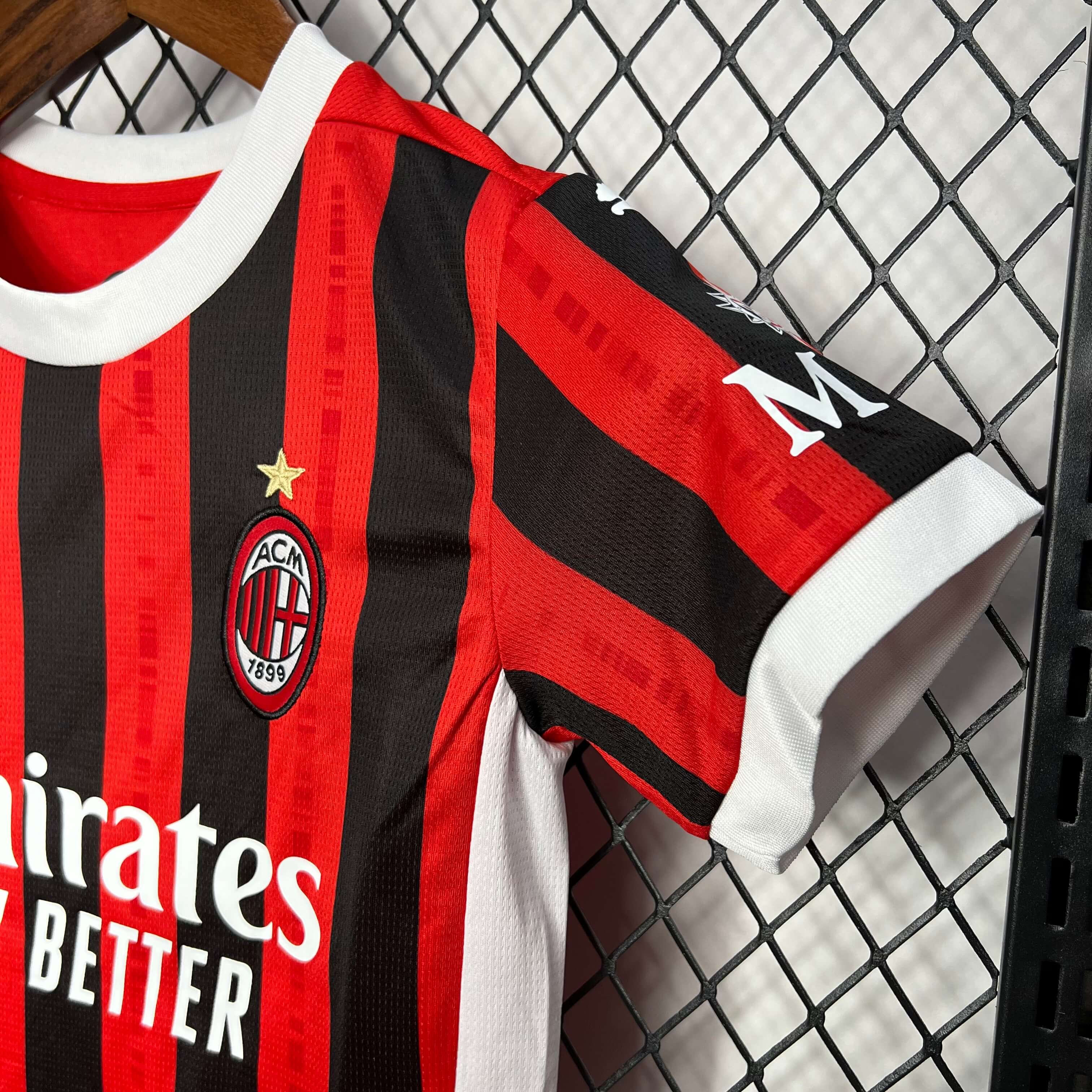 2024/2025 AC Milan Home Football Shirt Kids Size