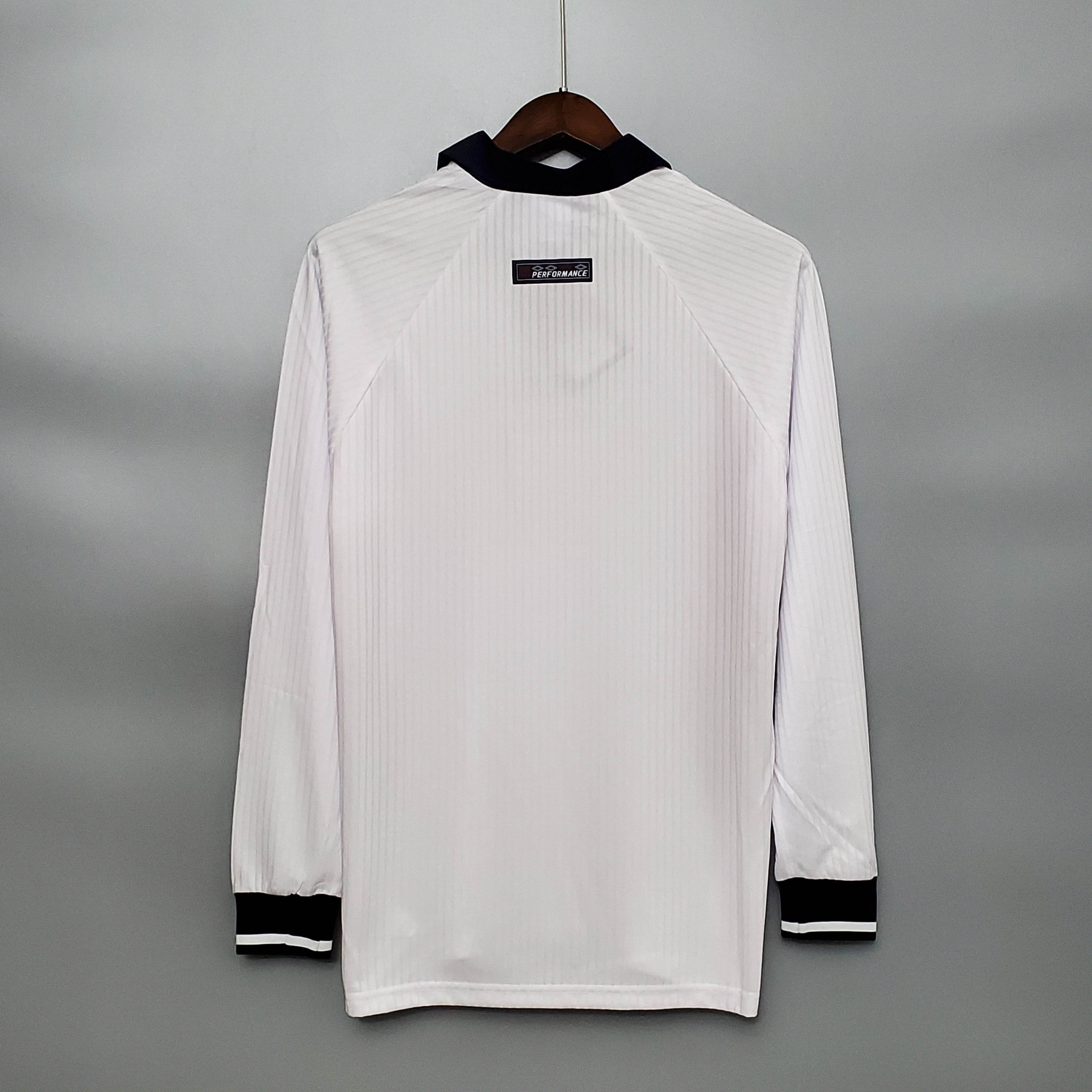 1998 Retro Long Sleeve England Home Football Shirt