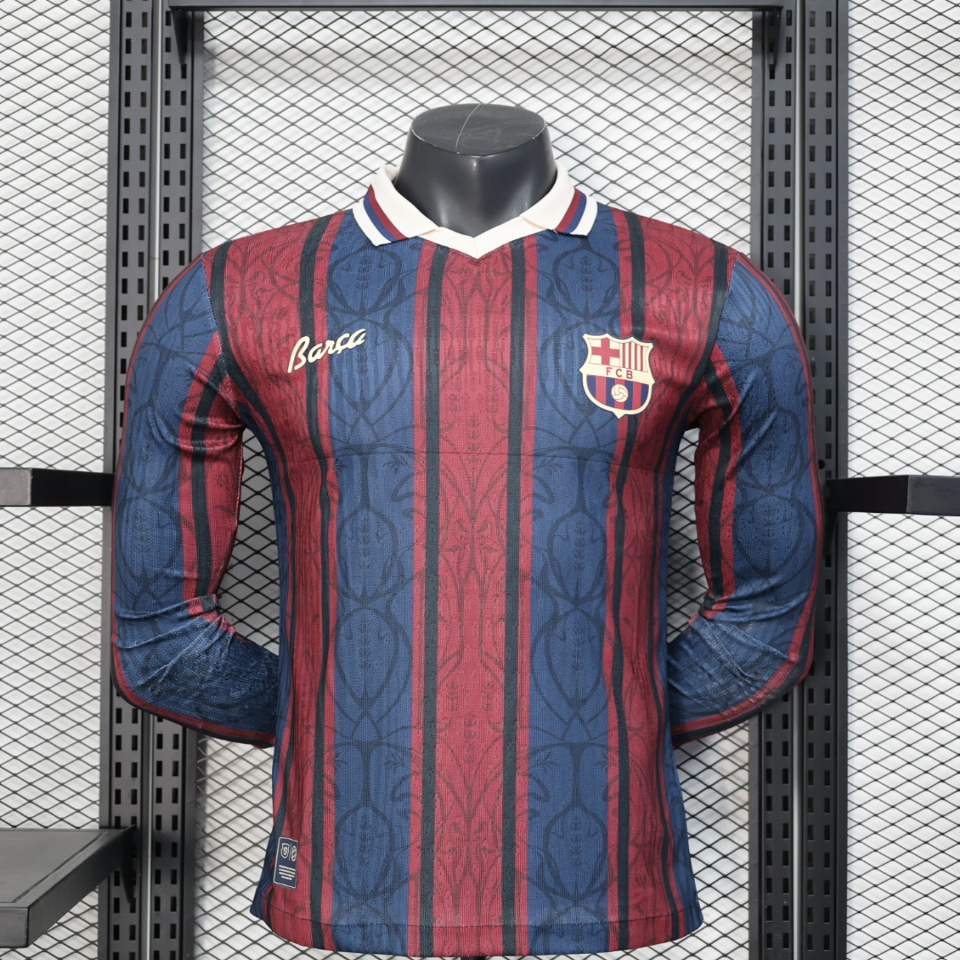 2025/2026Long Sleeve Authentic Barcelona  Football Shirt