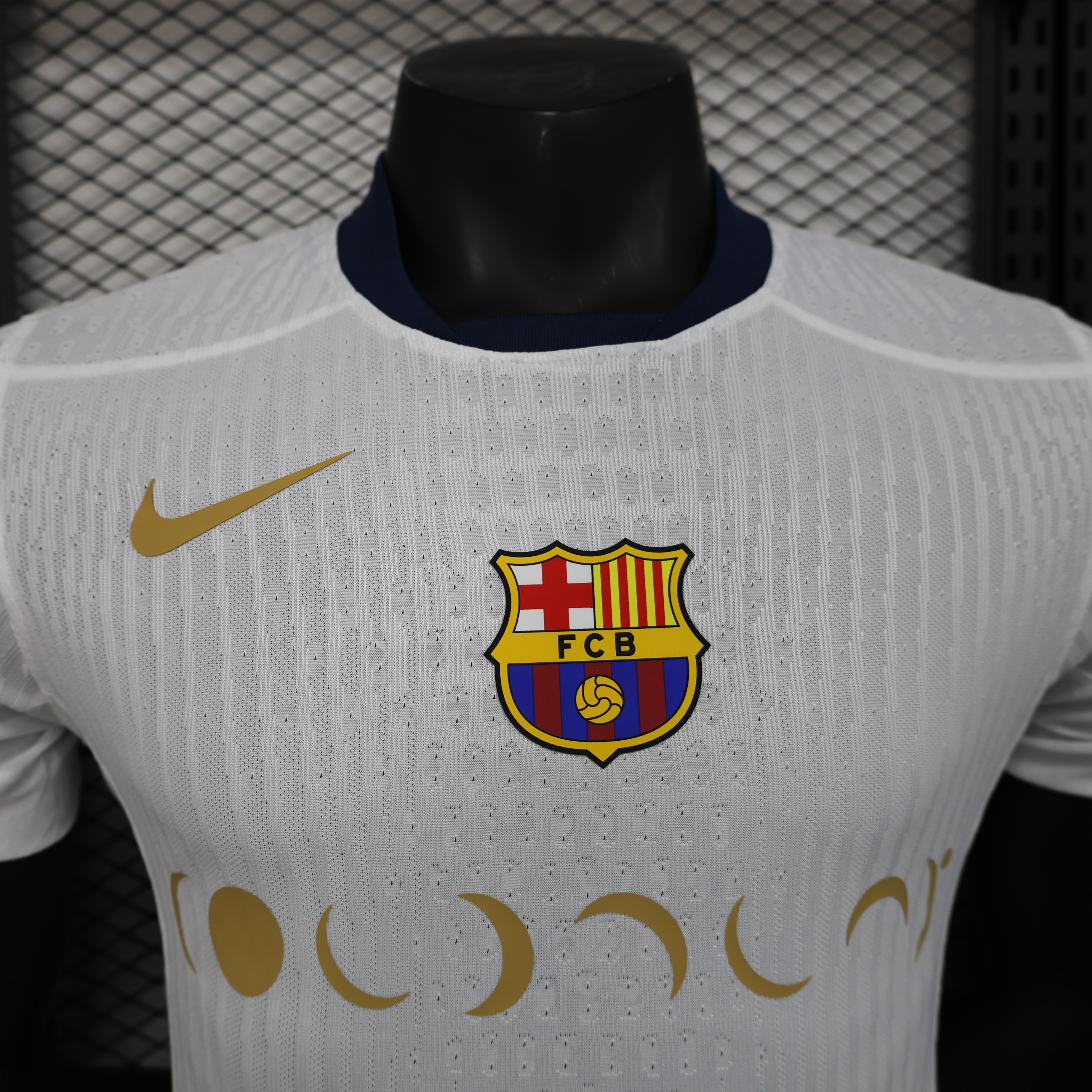 2024/2025 Authentic Barcelona Away White Sun and Moon Football Shirt