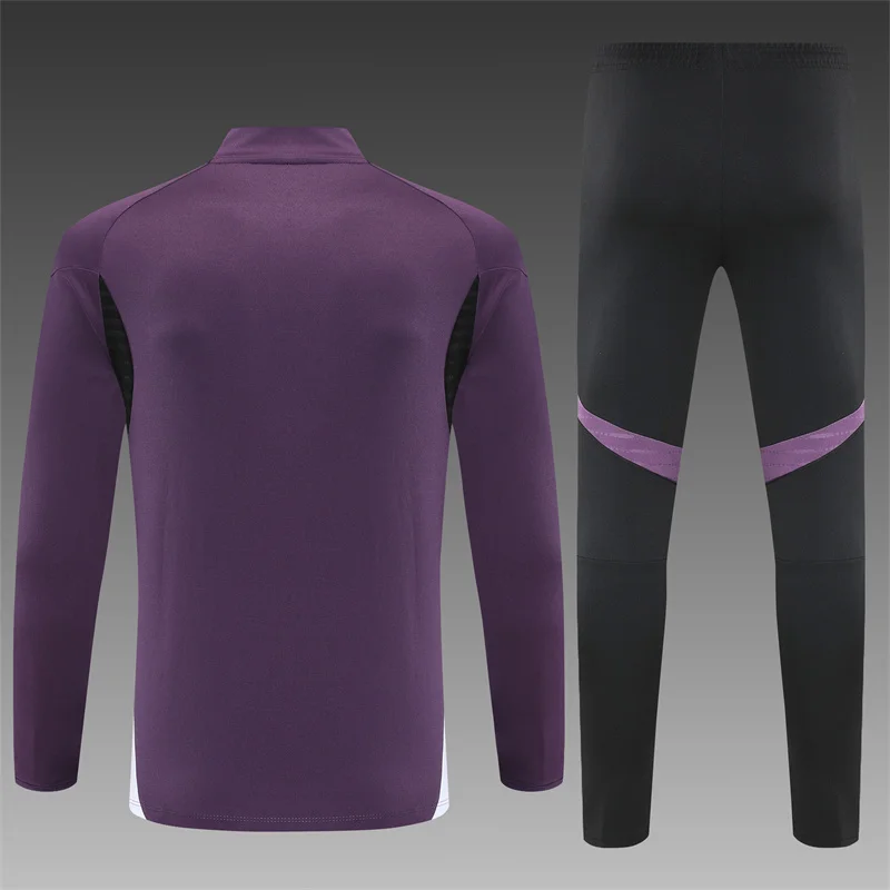 2025/2026 Manchester United Half-Pull Training Wear White Football Shirt Kids Size