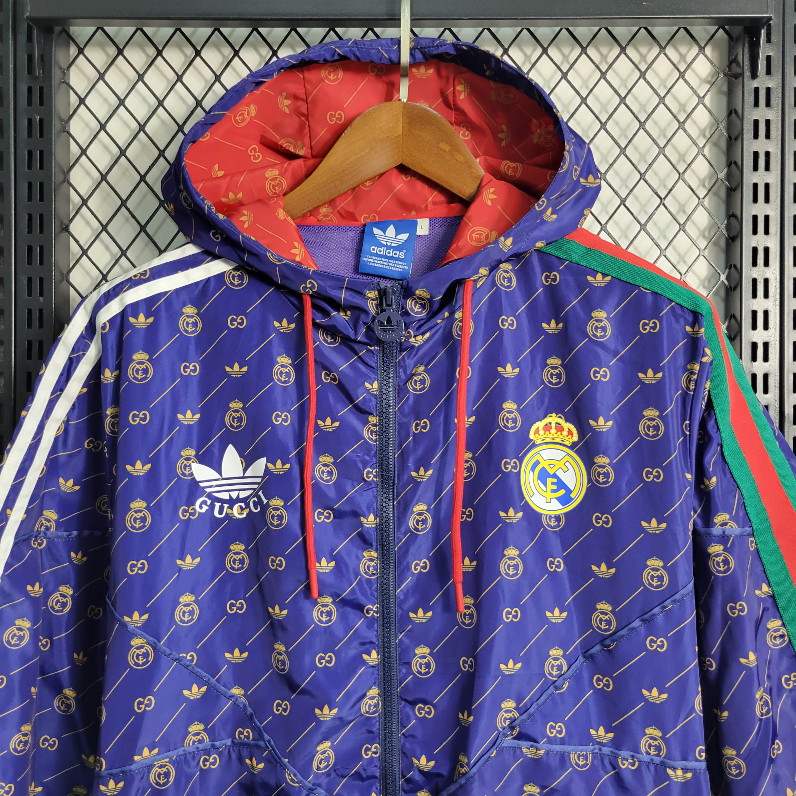 2023/2024 Real Madrid GUCCI joint Windbreaker Blue Football Shirt