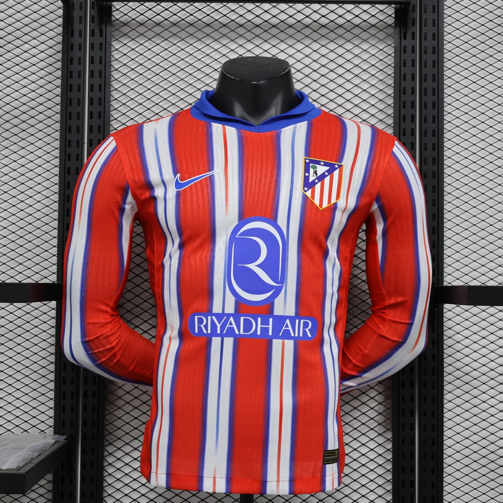 2024/2025 Player Version Long Sleeve Atletico Madrid Home Football Shirt
