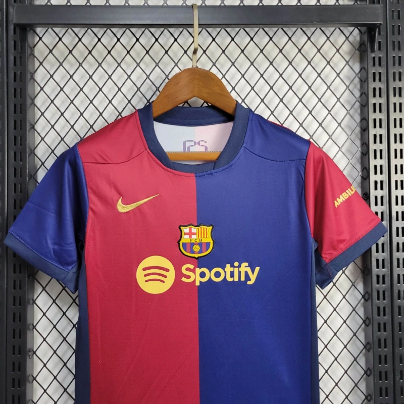 2024/2025 Barcelona Home Football Shirt Kids Size