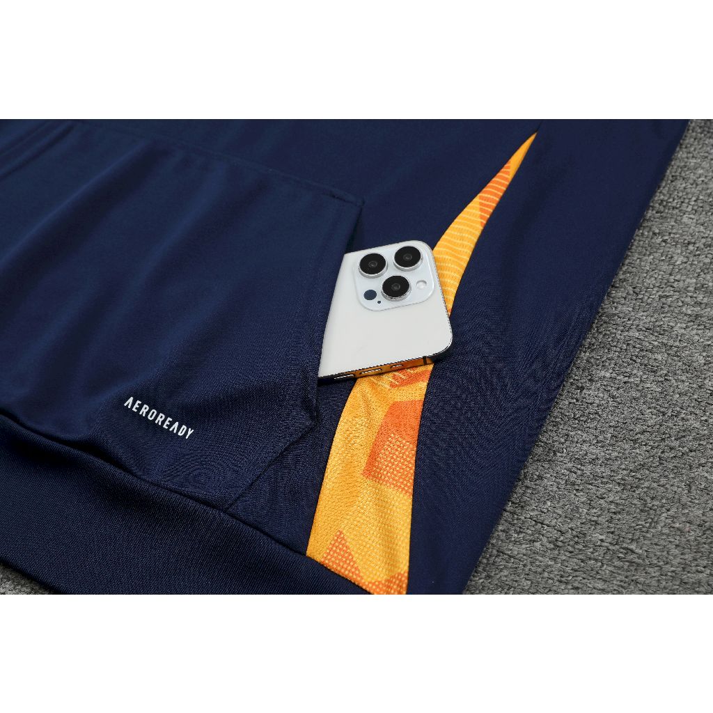 2024/2025 Real Madrid Hooded Long Sleeves Training Suit Football Shirt