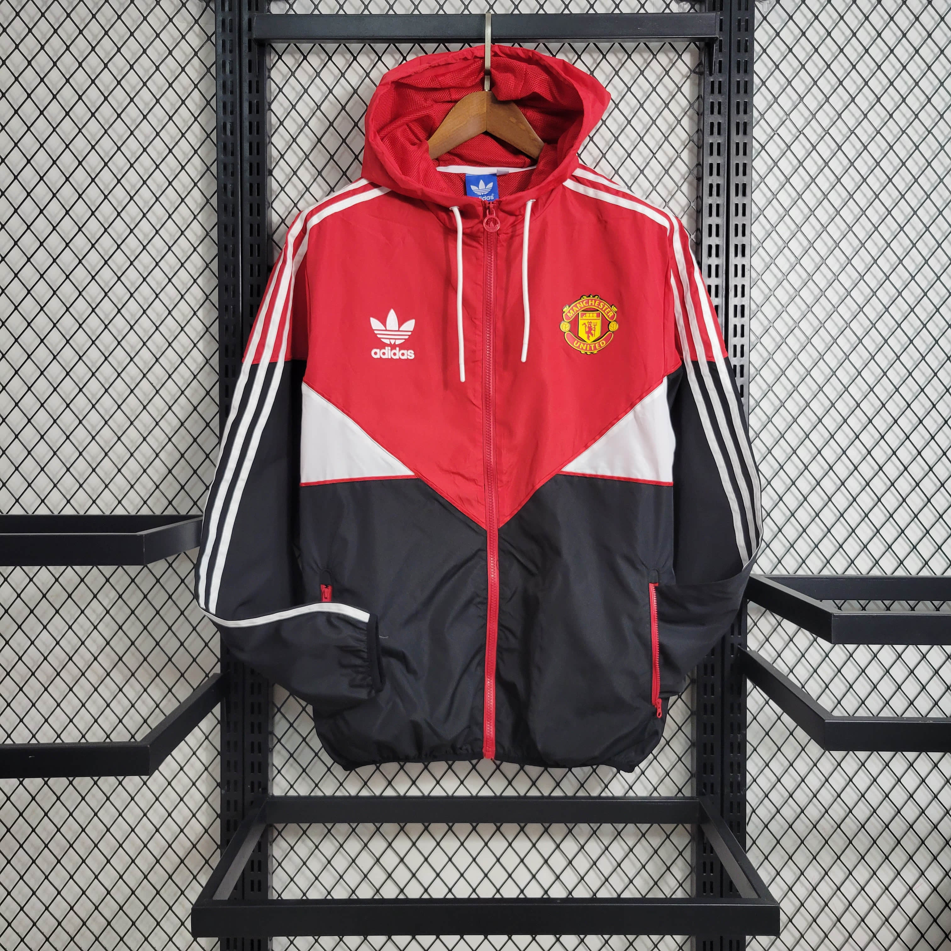 2023/2024 Manchester United Windbreaker(Black-Red)Football Shirt