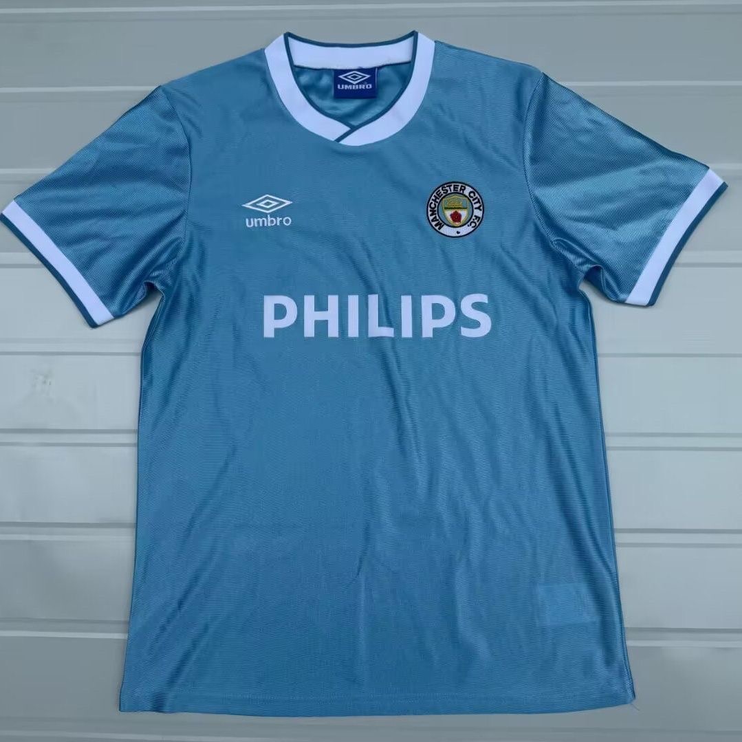 1986/1987 Retro Manchester City Home Football Shirt 1:1 Thai Quality
