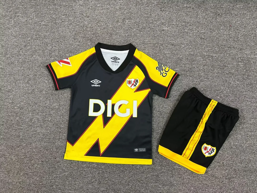 2025/2026 Rayo Vallecano Third AwayFootball Shirt Kids Size 1:1 Thai Quality