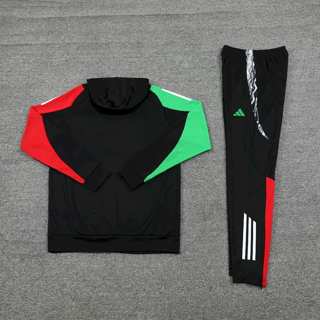 2024/2025 Arsenal Hooded Long Sleeves Training Suit Black Football Shirt