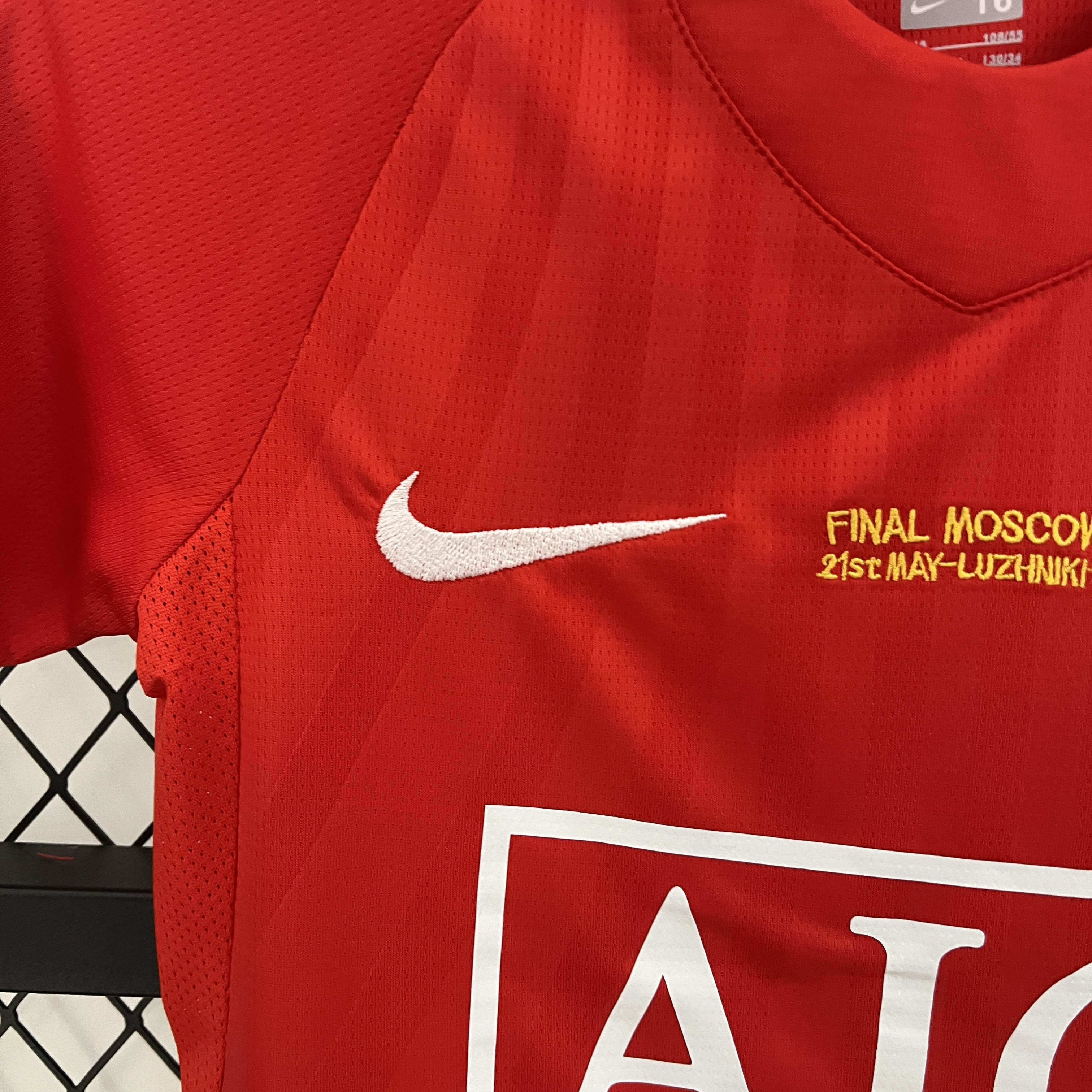 2007/2008 Retro Manchester United Home Champions League Final Football Shirt Kids Size