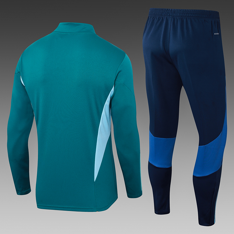 2023/2024 Arsenal Half-Pull Training Suit Dark Green Football Shirt Set