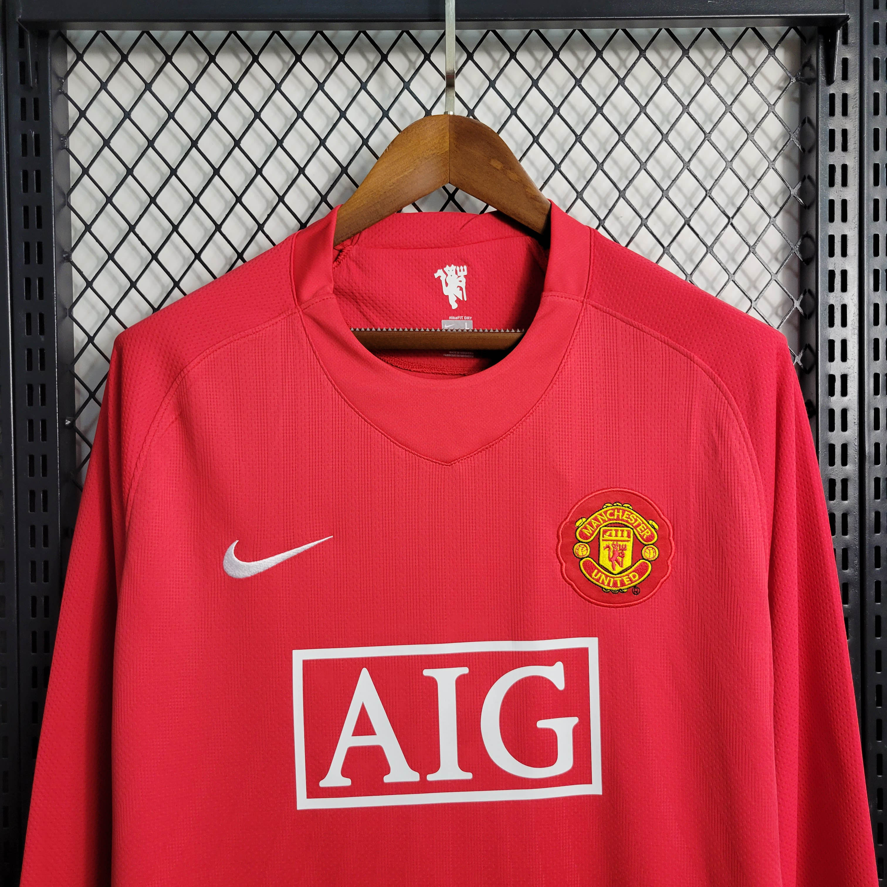 2007/2008 Retro Long Sleeve Manchester United Home Football Shirt