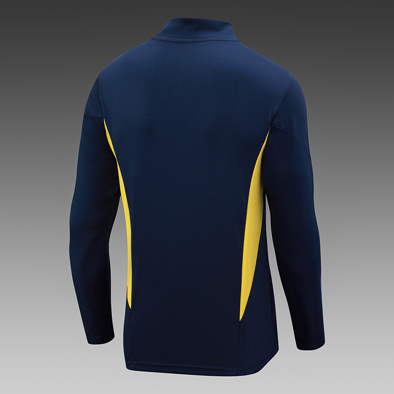 2023/2024 Real Madrid Half-Pull Training Suit Royal Blue Football Shirt Set