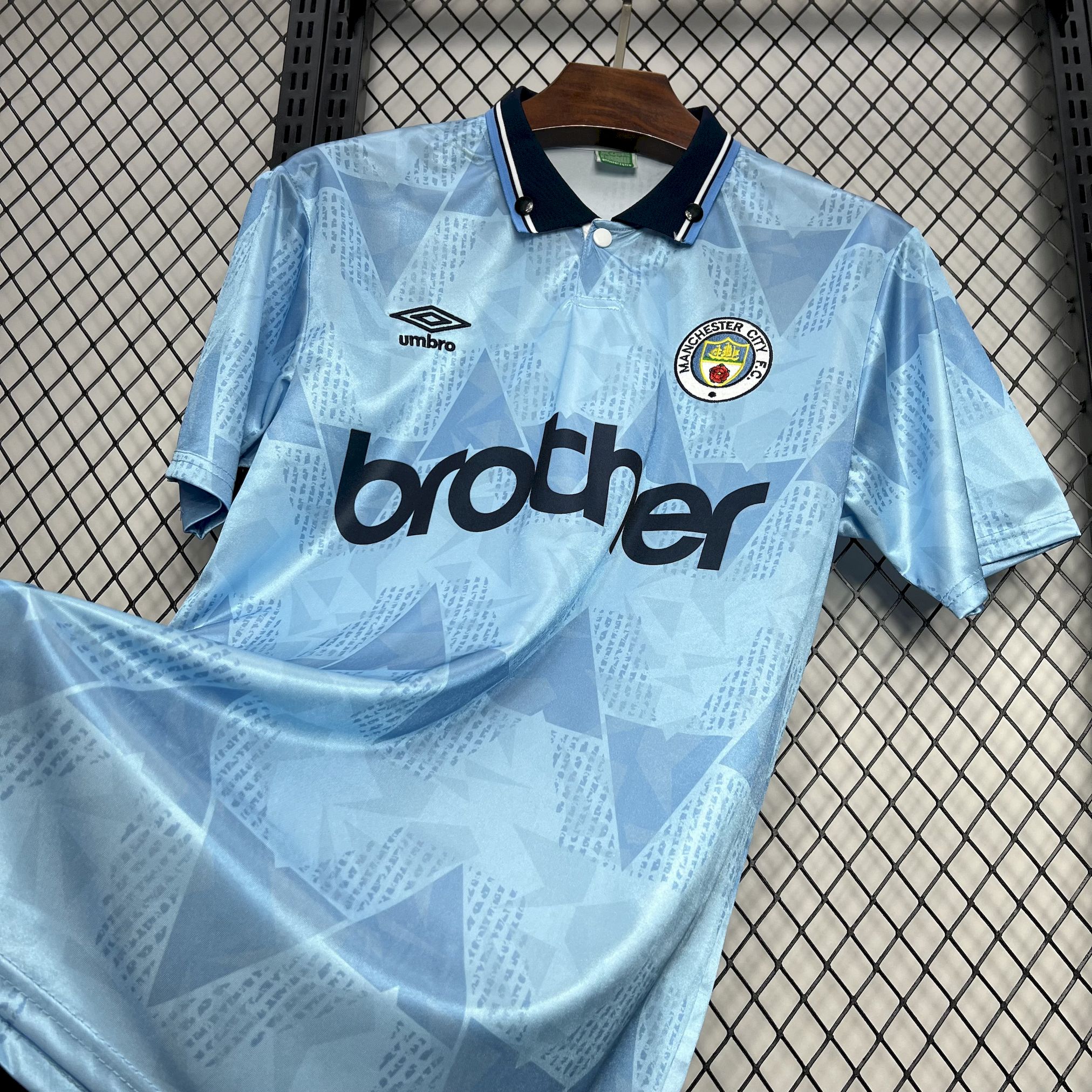 1989/1991 Retro Manchester City Home Football Shirt