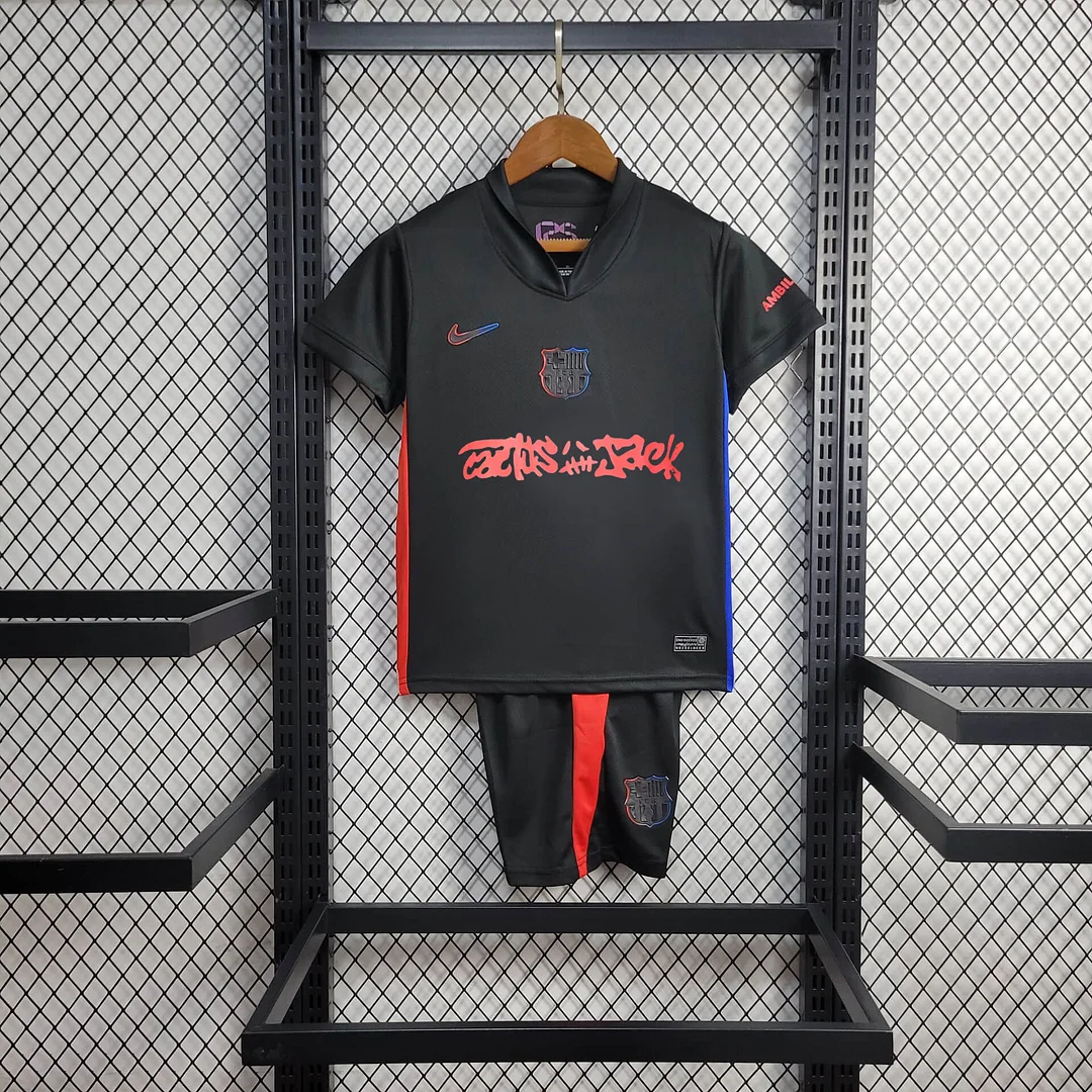 2024/2025 Barcelona x Travis Scott Away  Football Shirt Kids Size