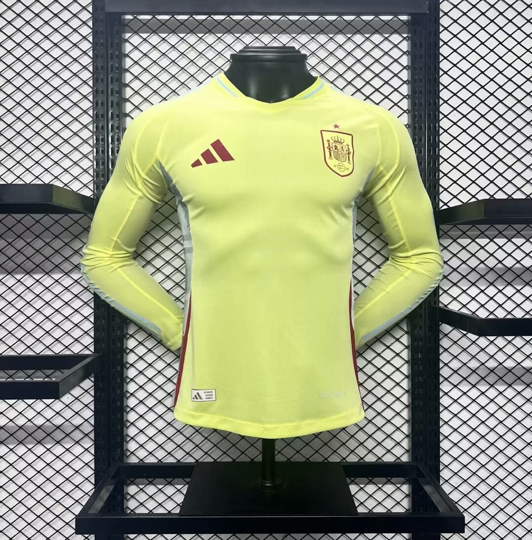 2024 Long Sleeve Player Version Spain Away Football Shirt