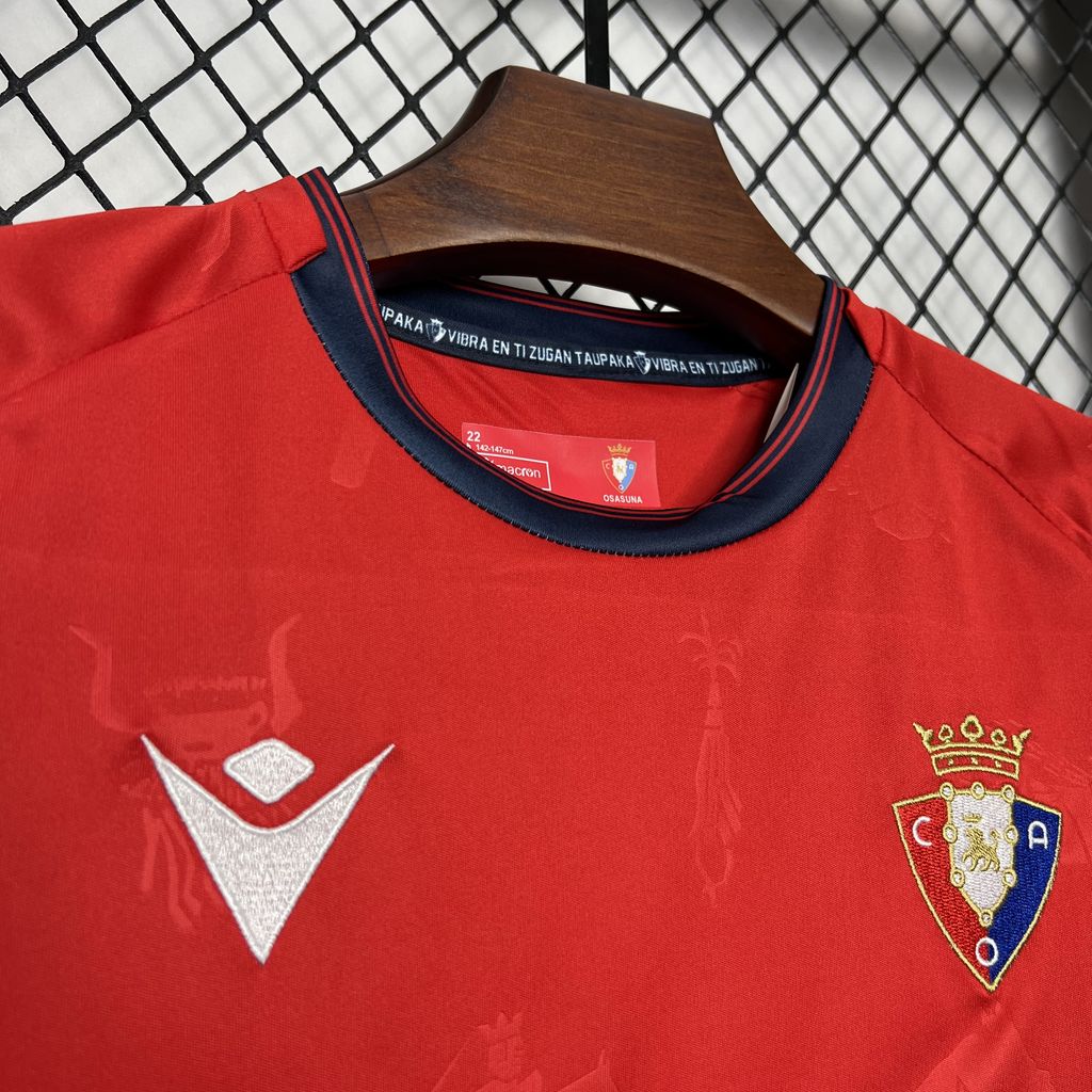 2024/2025 Osasuna Home Football Shirt Kids Size