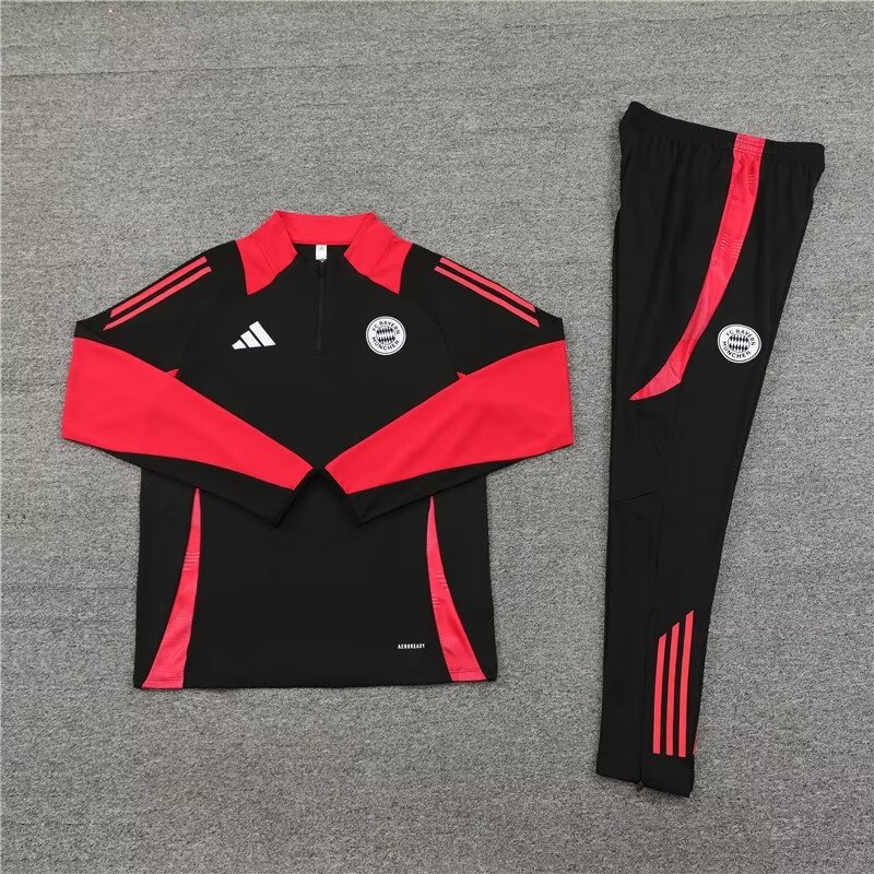 2024/2025 Bayern Munchen Half-Pull Training Wear Black Football Shirt