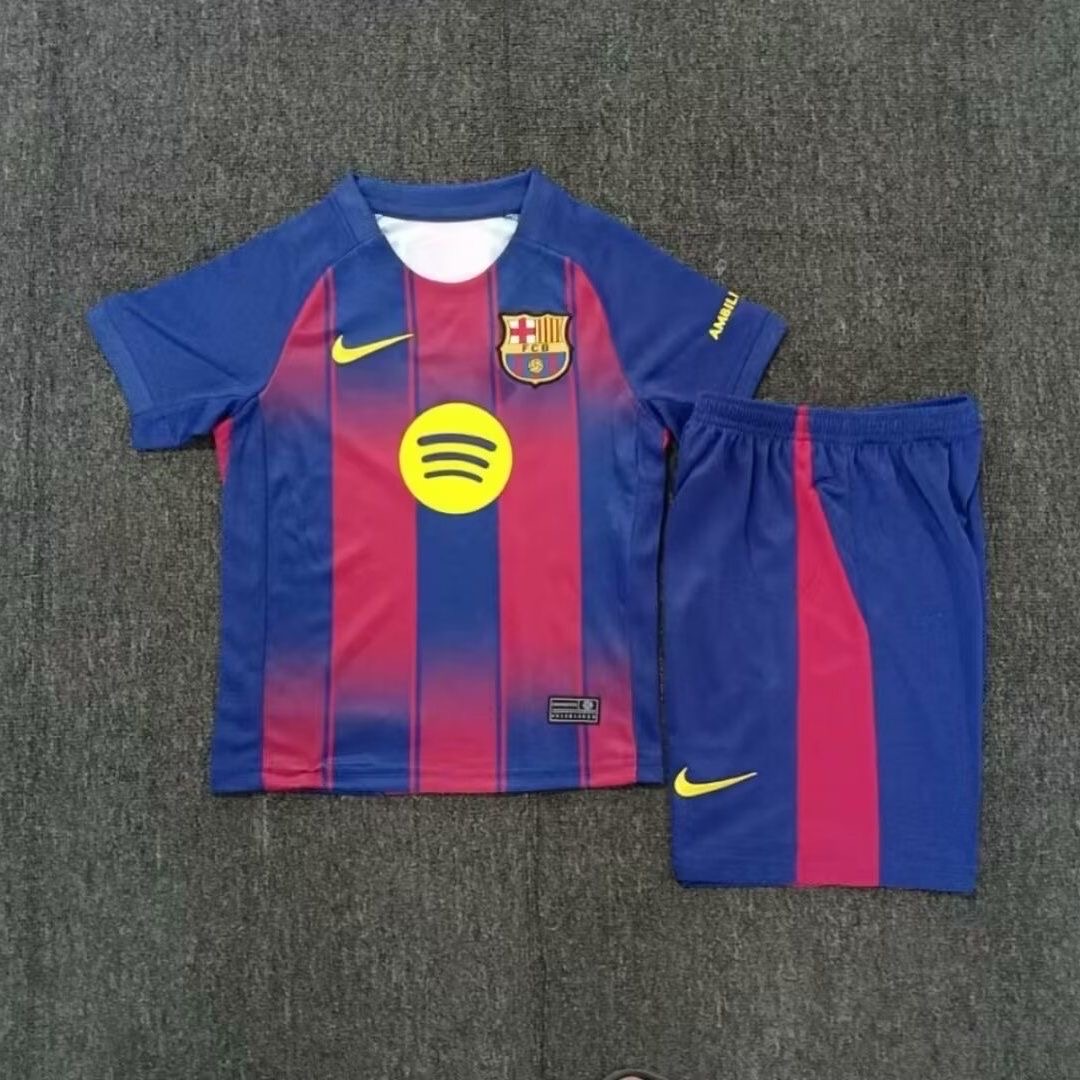 2025/2026 Barcelona Home FootballShirt kids Size 1:1 Thai Quality