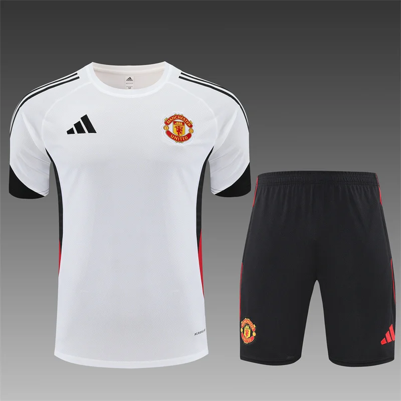 2025/2026 Manchester United Training Wear White Set Shirt 1:1 Thai Quality