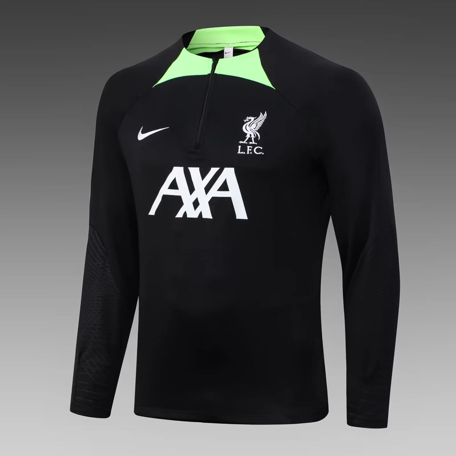 2023/2024 Liverpool Half-Pull Training Suit Black Football Shirt Set